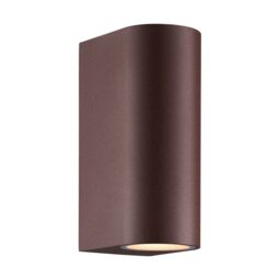 Nordlux Dion Outdoor Wall Light Rusty Metal Garden GU10 IP44 Mains in Brown