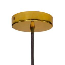 SE Home Slate Grey Worcester Pendant Light - Gold - Black Round - thumbnail 4