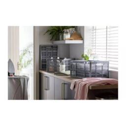 SPETLEK 4 XStrong Folding Collapsible Plastic Storage Crates Boxes in Grey - Size: Large - thumbnail 3