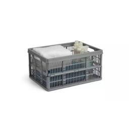 SPETLEK 4 XStrong Folding Collapsible Plastic Storage Crates Boxes in Grey - Size: Large - thumbnail 4