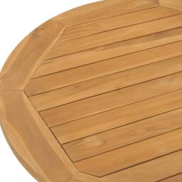 Berkfield Home Garden Dining Table Ã˜90x75 cm Solid Teak Wood in Brown - Size: 90x75 cm - thumbnail 4