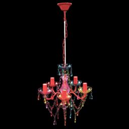 Berkfield Home Crystal Light 5 Bulbs Multicolour - thumbnail 2