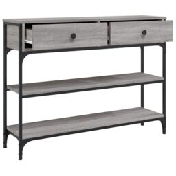 Berkfield Home Console Table Grey Sonoma 100x25x75 cm Engineered Wood - Size: 100 x 25 x 75 cm - thumbnail 5