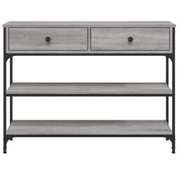 Berkfield Home Console Table Grey Sonoma 100x25x75 cm Engineered Wood - Size: 100 x 25 x 75 cm - thumbnail 6