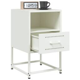 Berkfield Home Durable Bedside Cabinets 2 pcs White 36x39x60.5 cm Steel - thumbnail 4