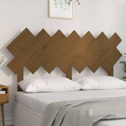 Berkfield Home Beautiful Bed Headboard Honey Brown 141x3x80.5 cm Solid Wood Pine - thumbnail 2