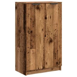 Berkfield Home Shoe Cabinet Old Wood 59x35x100.5 cm Engineered Wood in Brown - thumbnail 2