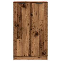 Berkfield Home Shoe Cabinet Old Wood 59x35x100.5 cm Engineered Wood in Brown - thumbnail 4