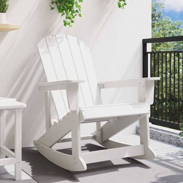 Berkfield Home White Adirondack Rocking Chair White 73.5x92x90 cm HDPE - image 1
