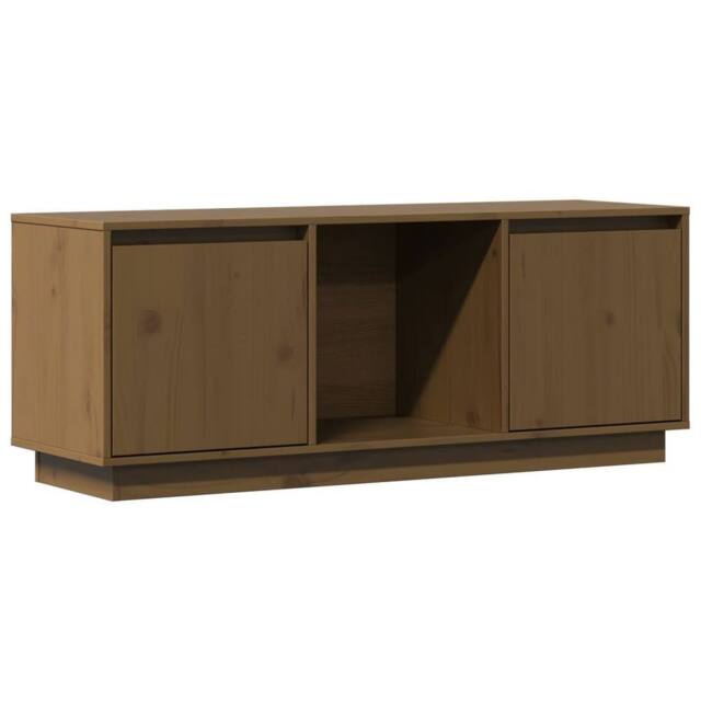 Berkfield Home TV Cabinet Honey Brown 110.5x35x44 cm Solid Wood Pine - image 1
