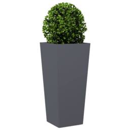 Berkfield Home Durable Garden Planter Anthracite 35x35x75 cm Steel in Charcoal - Size: 35 x 35 x 75 cm - thumbnail 1
