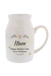 Personalised Memento Company Women's Personalised Floral Bee Flower Jug Vase in White