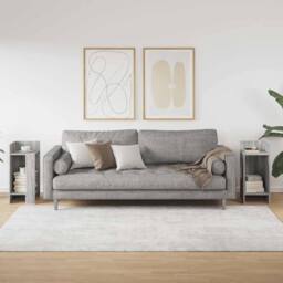 Berkfield Home Side Tables 2 pcs with Shelf Grey Sonoma 25.5x27x60 cm - thumbnail 3