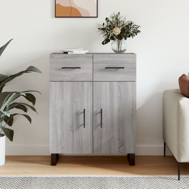 Berkfield Home Sideboard Grey Sonoma 69.5x34x90 cm Engineered Wood - image 1