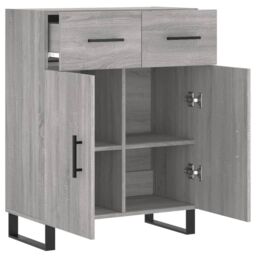 Berkfield Home Sideboard Grey Sonoma 69.5x34x90 cm Engineered Wood - thumbnail 5