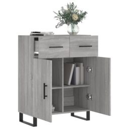 Berkfield Home Sideboard Grey Sonoma 69.5x34x90 cm Engineered Wood - thumbnail 4