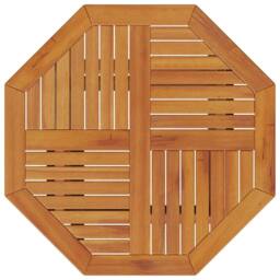 Berkfield Home Folding Garden Table √ò70x75 cm Solid Wood Acacia in Brown - Size: 70x75 cm - thumbnail 7