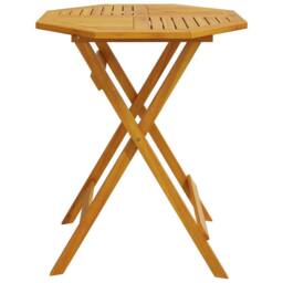 Berkfield Home Folding Garden Table √ò70x75 cm Solid Wood Acacia in Brown - Size: 70x75 cm - thumbnail 5