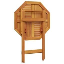 Berkfield Home Folding Garden Table √ò70x75 cm Solid Wood Acacia in Brown - Size: 70x75 cm - thumbnail 9