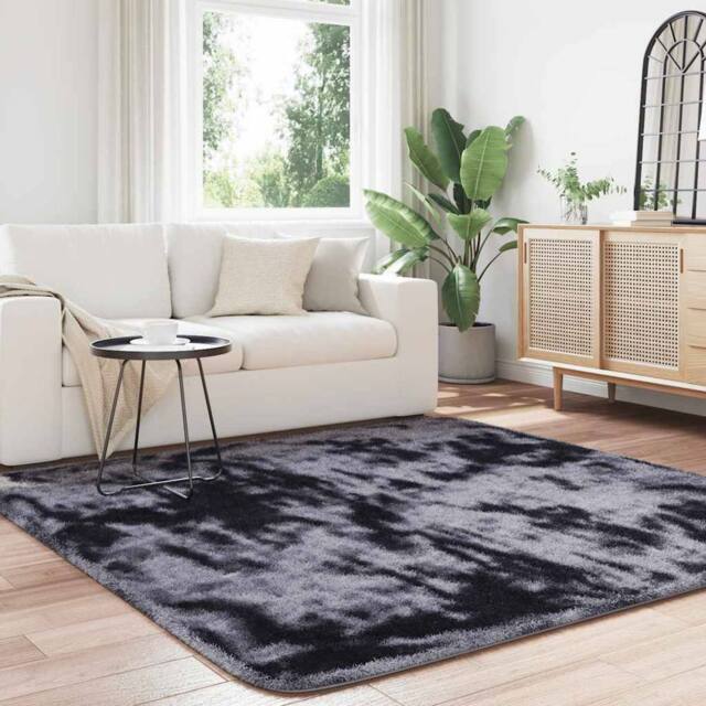Berkfield Home Shaggy Rug High Pile NAVARRA Dark Grey 200x200 cm Polyester - Size: Medium - image 1
