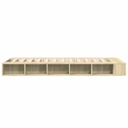 Berkfield Home Bed Frame without Mattress Sonoma Oak 90x190 cm Single in Brown - thumbnail 5