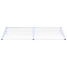 Berkfield Home Durable Door Canopy Grey & Transparent 199x90 cm Polycarbonate in Clear - thumbnail 1