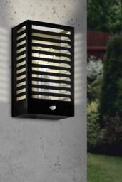 Eglo Alamonte 3 Steel Caged IP44 Outdoor Wall Light in Black - thumbnail 2
