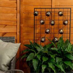Nordara 10x Solar Garden Fairy Lights Black Lantern Outdoor Patio Lighting - thumbnail 3