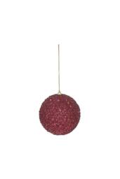 KDMD Glitter Burgundy Bauble 12cm