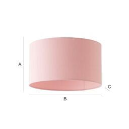 ValueLights Reni Blush Pink Fabric Easy Fit Drum Ceiling Lamp Shade in Dusty Pink - Size: Large - thumbnail 9