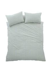 Pineapple Elephant 'Cotton Rich Woven Stripe' Duvet Cover Set in Blue - Size: King - thumbnail 5