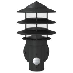 Berkfield Home Outdoor Wall Light with Sensor Black Stainless Steel - thumbnail 4