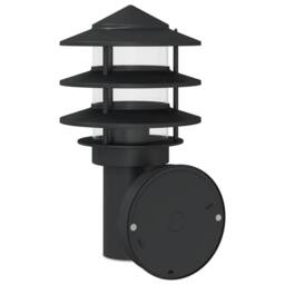 Berkfield Home Outdoor Wall Light with Sensor Black Stainless Steel - thumbnail 6