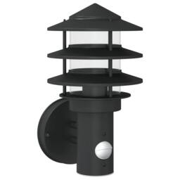 Berkfield Home Outdoor Wall Light with Sensor Black Stainless Steel - thumbnail 3