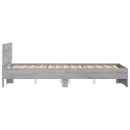 Berkfield Home Bed Frame with Headboard & LED Grey Sonoma 140x200 cm - thumbnail 8