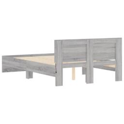Berkfield Home Bed Frame with Headboard & LED Grey Sonoma 140x200 cm - thumbnail 9