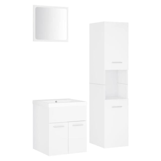 Berkfield Home Bathroom Furniture Set White Engineered Wood - image 1
