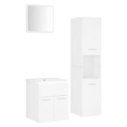 Berkfield Home Bathroom Furniture Set White Engineered Wood