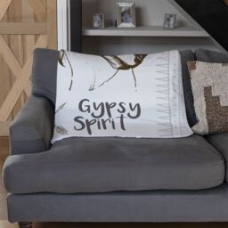 Benjamin Tate Design Horse With Flower Chic Blanket in Natural - Size: 120 cm x 150 cm - thumbnail 2
