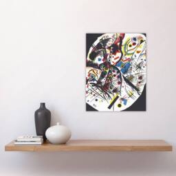 "Artery8 Small Worlds III Abstract Painting Kandinsky Wall Art Poster Print in Black - Size: W18"" x H24""" - thumbnail 4