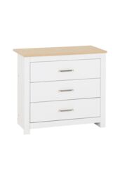 Seconique Portland 3 Drawer Chest in White - thumbnail 2