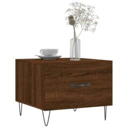 Berkfield Home Decorative Coffee Table Brown Oak 50x50x40 cm Engineered Wood - Size: 50 x 50 x 40 cm - thumbnail 1