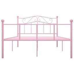 Berkfield Home Bed Frame Pink Metal 140x200 cm - thumbnail 3