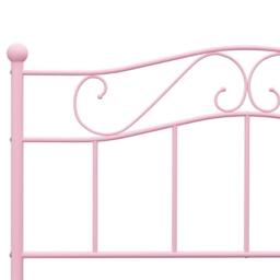 Berkfield Home Bed Frame Pink Metal 140x200 cm - thumbnail 5
