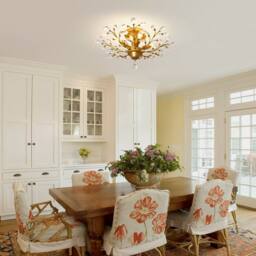 NIVOR 4-Light Vintage Crystal Chandeliers Ceiling Lights Pendant Light Gold in Metallic Gold - thumbnail 7