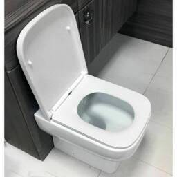 KORVIXA Luxury Square Toilet Seat in Natural White - Size: W900mm x H750mm - thumbnail 4