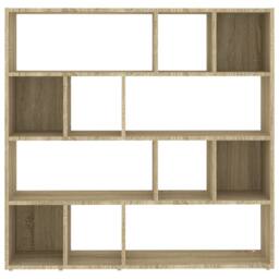 Berkfield Home Decorative Book Cabinet/Room Divider Sonoma Oak 105x24x102 cm in Brown - Size: 105 x 24 x 102 cm - thumbnail 5