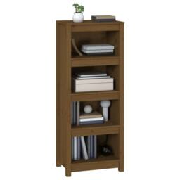 Berkfield Home Beautiful Book Cabinet Honey Brown 50x35x125.5 cm Solid Wood Pine - thumbnail 4