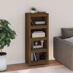 Berkfield Home Beautiful Book Cabinet Honey Brown 50x35x125.5 cm Solid Wood Pine - thumbnail 2