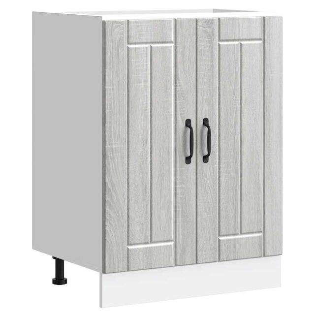 Berkfield Home Sink Base Cabinet Lucca Grey Sonoma Engineered Wood - image 1